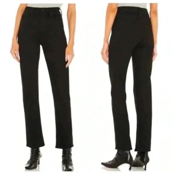 MOTHER High Waisted Rider Black Ankle Jeans Not Guilty Black 32 - Picture 8 of 8